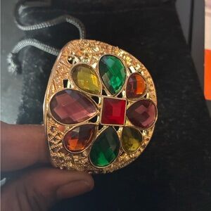 Multicolor Gemstone Gold Bracelet